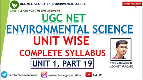 ugc net environmental science syllabus